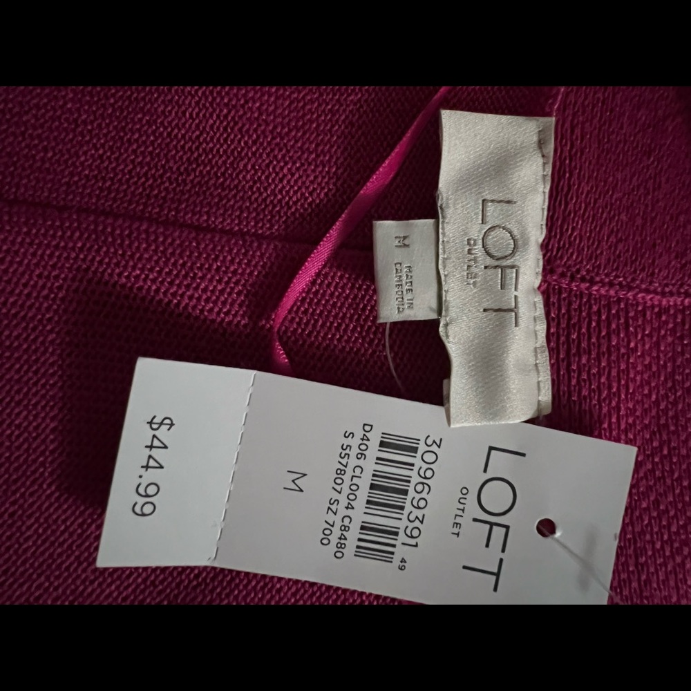 SALE - NWT “Loft” Purply-Pink Shrug - Picture 7 of 9